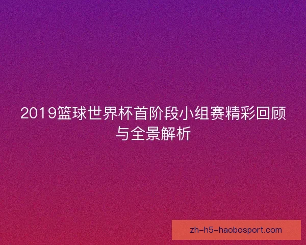 2019篮球世界杯首阶段小组赛精彩回顾与全景解析